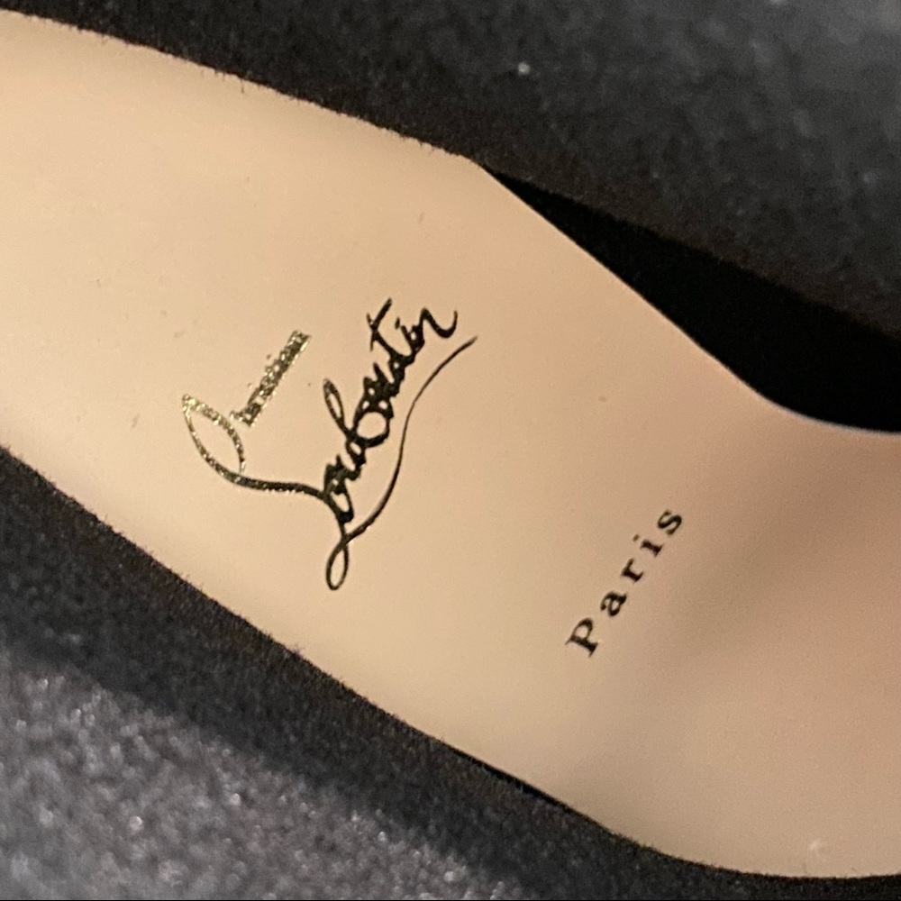 Christian Louboutin Loubirain Loubi Rain Boot Black PVC EU 37 US 7 - Picture 11 of 14